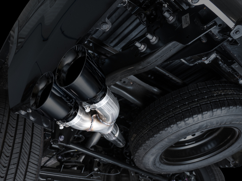 AWE Tuning 0FG Exhaust for 3rd Gen Toyota Tundra - Dual Diamond Black Tips - Image 4