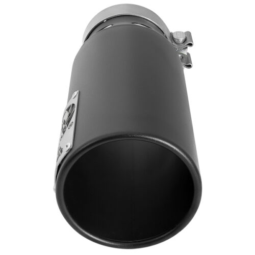 aFe Power SATURN 4S 4in SS Intercooled Exhaust Tip - Black 4in In x 5in Out x 12in L Bolt-On - Image 4