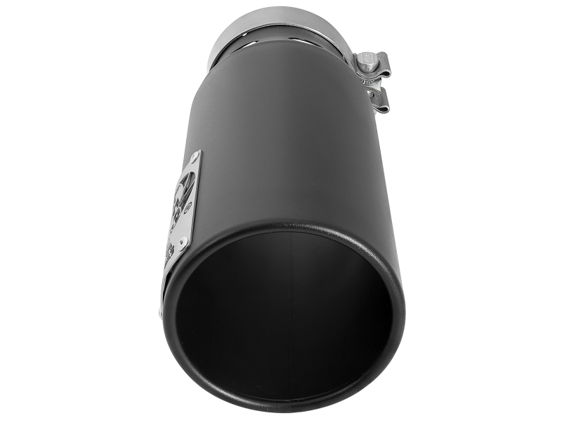 aFe Power SATURN 4S 4in SS Intercooled Exhaust Tip - Black 4in In x 5in Out x 12in L Bolt-On - Image 4