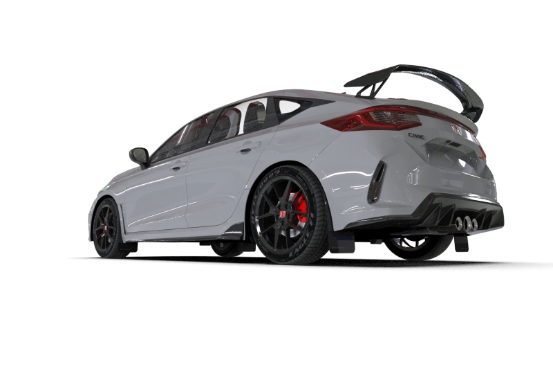 Rally Armor 23-26 Honda Civic Type R Black Mud Flap Light Blue Logo - Image 5