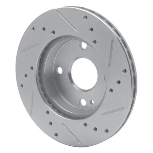 R1 Concepts for 90-93 Mazda Miata Front Left Drilled & Slotted Silver Brake Rotor - Image 4