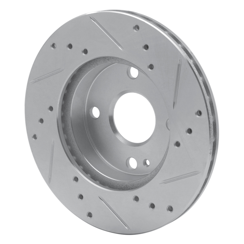 R1 Concepts for 90-93 Mazda Miata Front Left Drilled & Slotted Silver Brake Rotor - Image 4