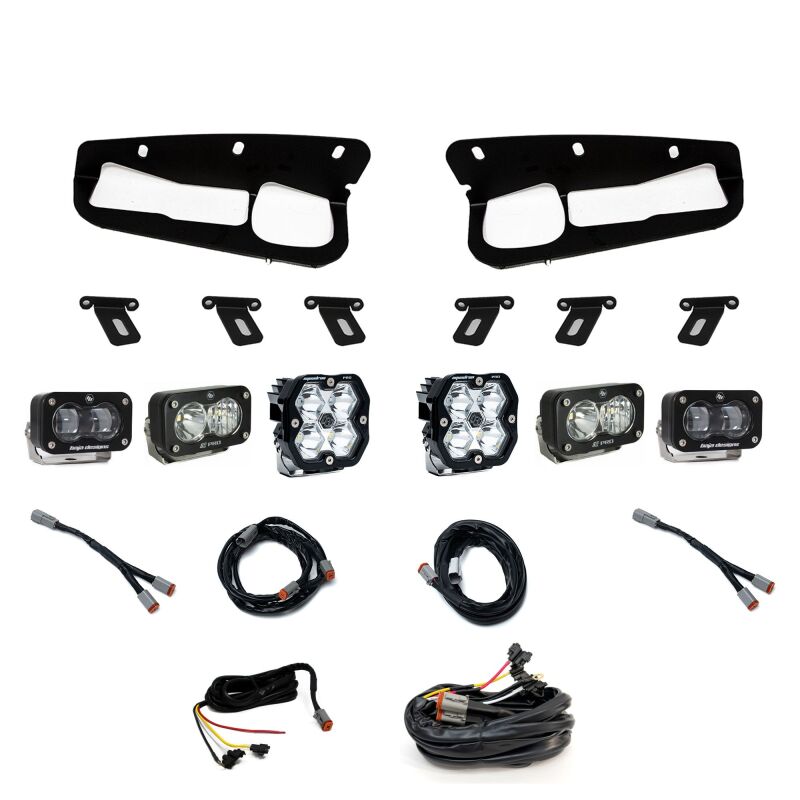 Baja Designs for 21-25 Ford Bronco Squadron 2.0 Pro (Spot) / S2 SAE / S2 Pro D/C FPK Steel Bumper w/UP