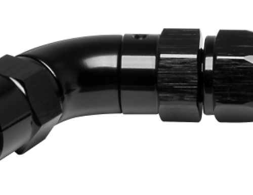 Vibrant -3AN 45 Degree High Flow Hose End Fitting for PTFE Lined Flex Hose - Aluminum