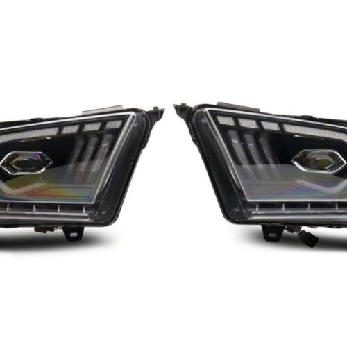 Alternative view of Raxiom for 2010-2012 Ford Mustang w/ Factory Halogen LED Projector Headlights- Black Housing (Clear Lens)