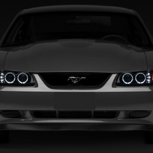 Raxiom for 1999-2004 Ford Mustang Dual LED Halo Projector Headlights- Black Housing (Smoked Lens) - Image 9