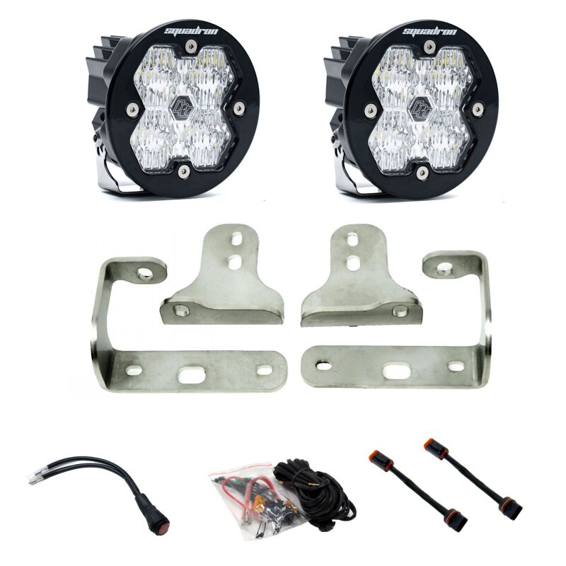 Baja Designs for 18-25 JL/JT / 20-25 Gladiator Sport Bumper Squadron-R Sport 2.0 Fog Kit (WC) - Clear