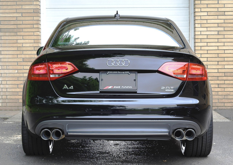 AWE Tuning Touring Edition Exhaust - Quad Tip Polished Silver Tips - Does Not Fit Cabrio for Audi B8 A4 - Image 2