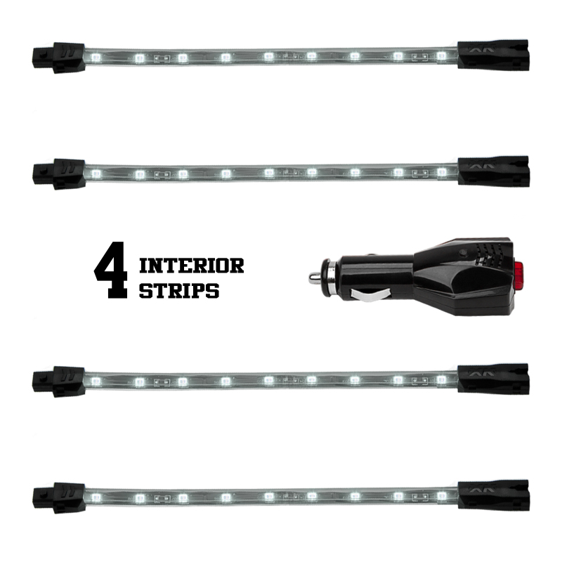 XK Glow Single Color XKGLOW UnderglowLED Accent Light Car/Truck Kit White - 4x8In - Image 3