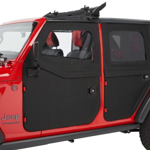 Bestop 20-26 Jeep Gladiator / 18-26 Wrangler JL Full Fabric Doors (Rear Black Twill)