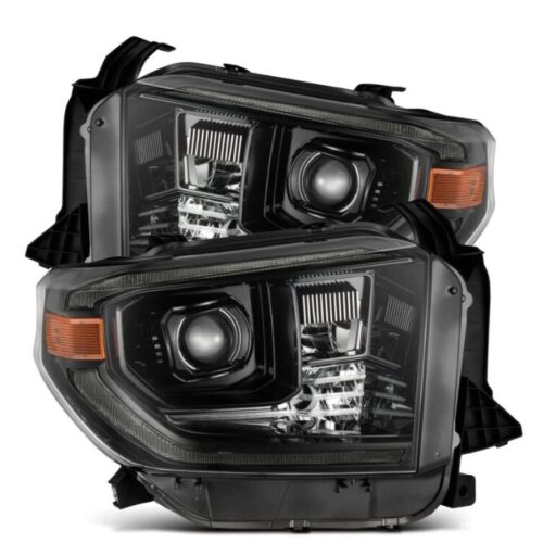 AlphaRex 14-21 Toyota Tundra PRO-Series Projector Headlights Black w/Seq. Sig. + DRL