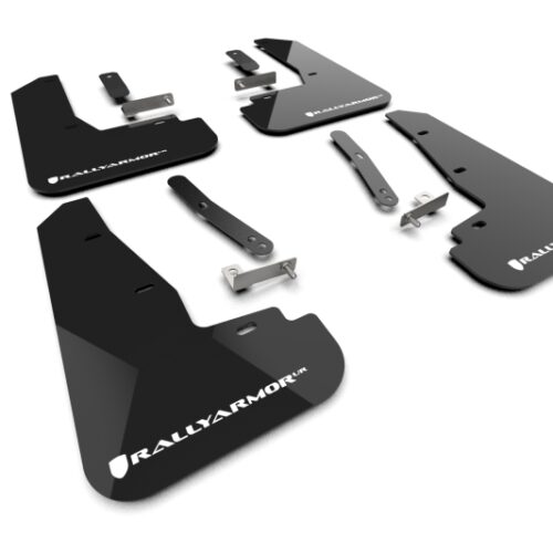 Rally Armor 25-26 Kia EV6 Base Light/GT/GT-Line Black Mud Flap - White Logo