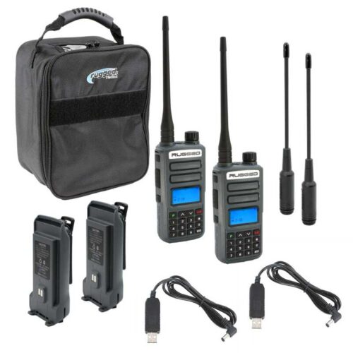 Rugged Radios ADVENTURE PACK - GMR2 PLUS - GMRS / FRS Two Way Handheld Radios with Accessories - Image 2