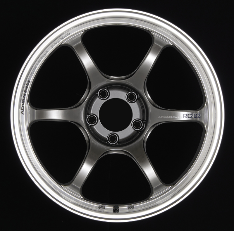 Advan YAT8J22EHB RG-D2 18x9.5 +22 5x114.3 Machining and Racing Hyper Black Wheel