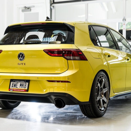 AWE Tuning 2022 VW GTI MK8 Track Edition Exhaust - Diamond Black Tips - Image 4