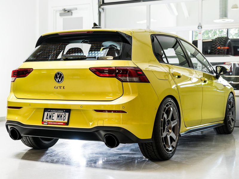 AWE Tuning 2022 VW GTI MK8 Track Edition Exhaust - Diamond Black Tips - Image 4