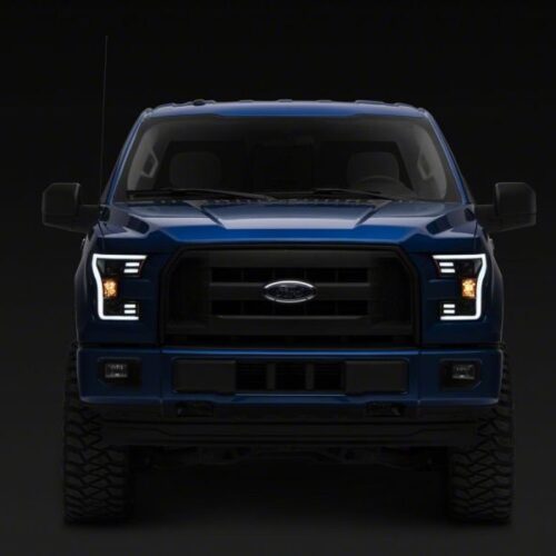 Raxiom for 2015-2017 Ford F-150 G3 Projector Headlights w/ LED Accent- Black Housing (Clear Lens) - Image 8