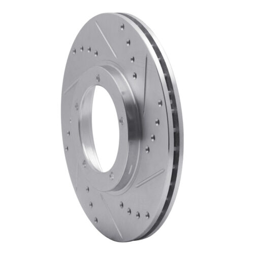 Alternative view of R1 Concepts for 67-88 Porsche 911 Front Right Drilled & Slotted Silver Brake Rotor