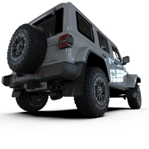 Rally Armor 2018+ Jeep Wrangler Rubicon JL Black UR Mud Flap w/ Red Logo - Image 4