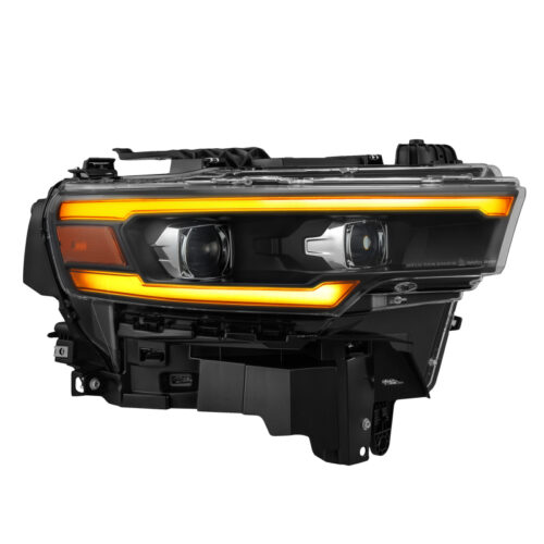 Alternative view of AlphaRex 25-26 Dodge Ram 1500 Luxx LED Proj Headlights -Black w/Activ Lit/ Seq Signal/Switchbk DRL