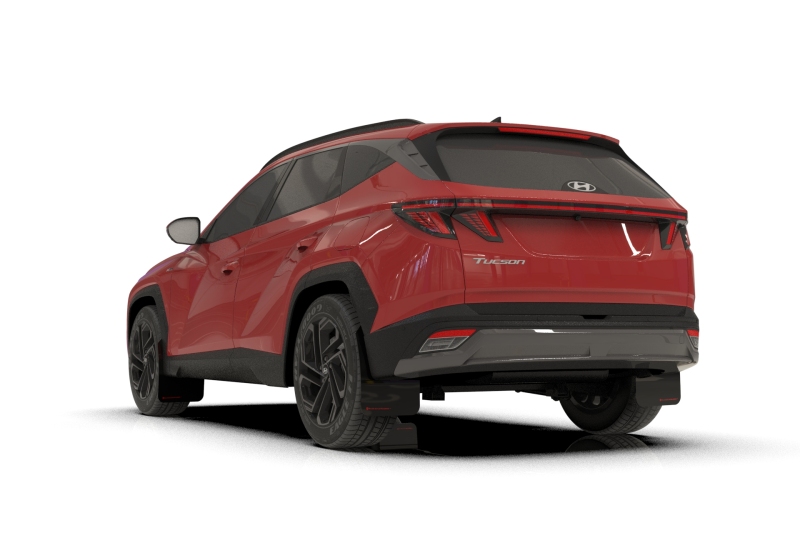 Rally Armor 25-26 Hyundai Tucson (Excl. ICE & XRT) Black UR Mud Flap w/ Dark Grey Logo - Image 4