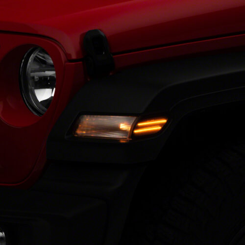 Raxiom for 2018-2023 Jeep Wrangler JL Axial Series LED Fender Flare Marker Lights- Smoked