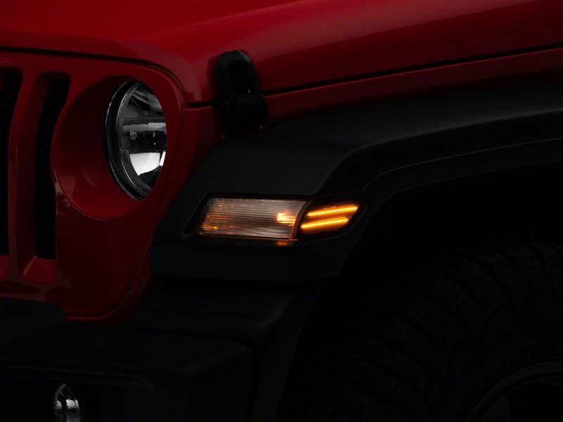 Raxiom for 2018-2023 Jeep Wrangler JL Axial Series LED Fender Flare Marker Lights- Smoked