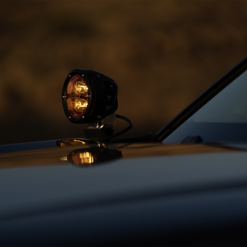 Rigid Industries 360-Series 4in Fog w/ Amber PRO Lens - White (Pair) - Image 3