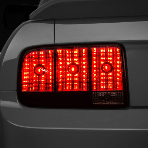 Raxiom for 2005-2009 Ford Mustang Tail Lights- Black Housing (Smoked Lens)