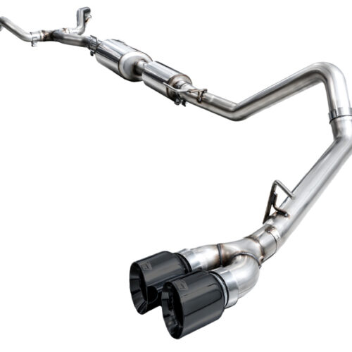 AWE Tuning 0FG Exhaust for 3rd Gen Toyota Tundra - Dual Diamond Black Tips - Image 10
