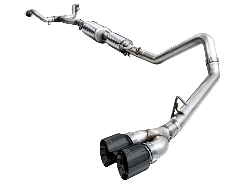 AWE Tuning 0FG Exhaust for 3rd Gen Toyota Tundra - Dual Diamond Black Tips - Image 10