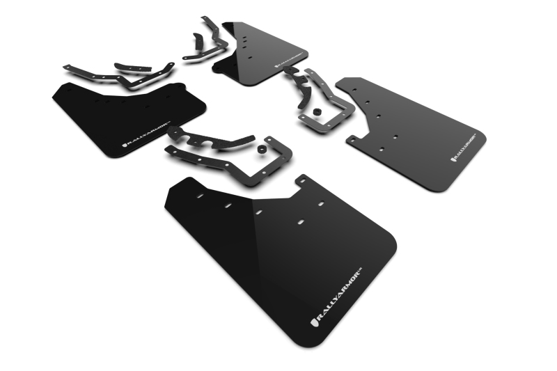 Rally Armor 24-26 Toyota Tacoma Gen 4 Black UR Mud Flap w/White Logo - Image 4