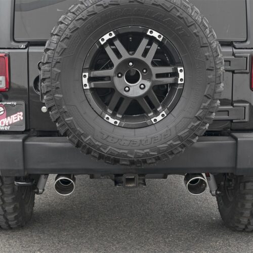 aFe Power Rebel Series 2.5in 409 SS Axle-Back Exhaust w/Polished Tips 07+ Jeep Wrangler (JK) V6 3.6L/3.8L