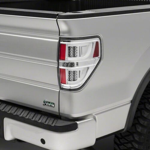 Raxiom for 2009-2014 Ford F-150 Styleside G2 LED Tail Lights- Chrome Housing- Clear Lens