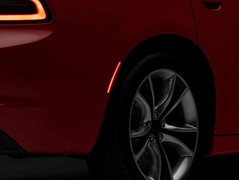 Raxiom for 2015-2023 Dodge Charger Excluding Widebody Axial LED Side Marker Lights Front and Rear- Smoked - Image 4