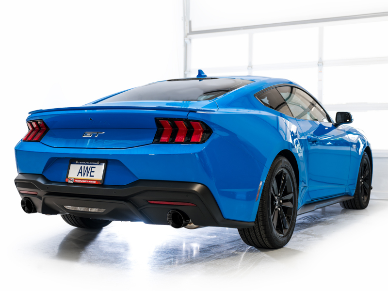 AWE Tuning Exhaust w/ Dual Diamond Black Tips for 2024 Ford Mustang GT Fastback S650 RWD Touring Catback - Image 5