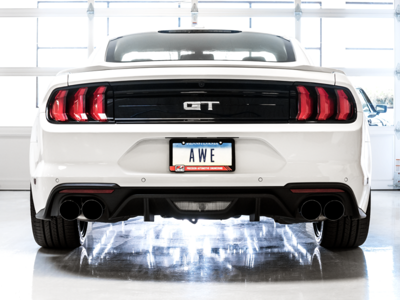 AWE Tuning SwitchPath Exhaust - Diamond Black Tips for 18-23 S550 Mustang GT - Image 6