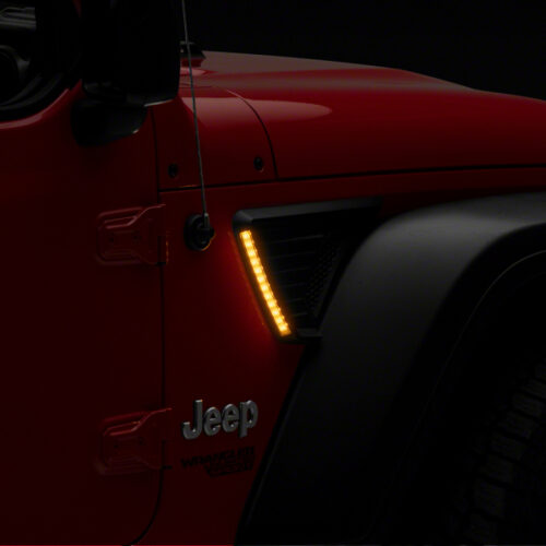 Raxiom for 2018-2023 Jeep Wrangler JL LED Fender Vent Lighting w/ DRL and Turn Signal