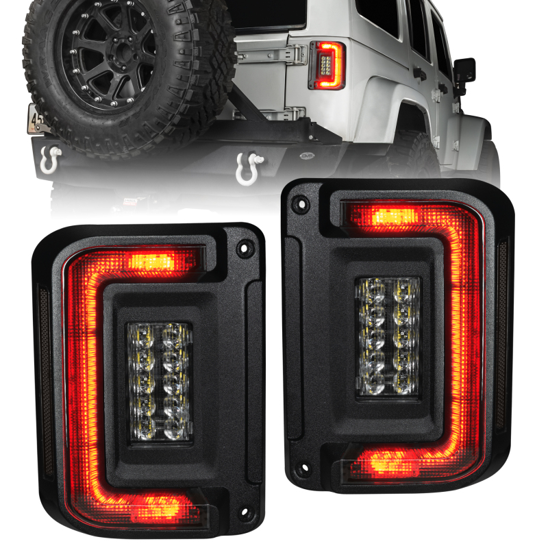 Oracle 07-17 Jeep Wrangler JK Flush Mount LED Tail Lights - Tinted - Image 2