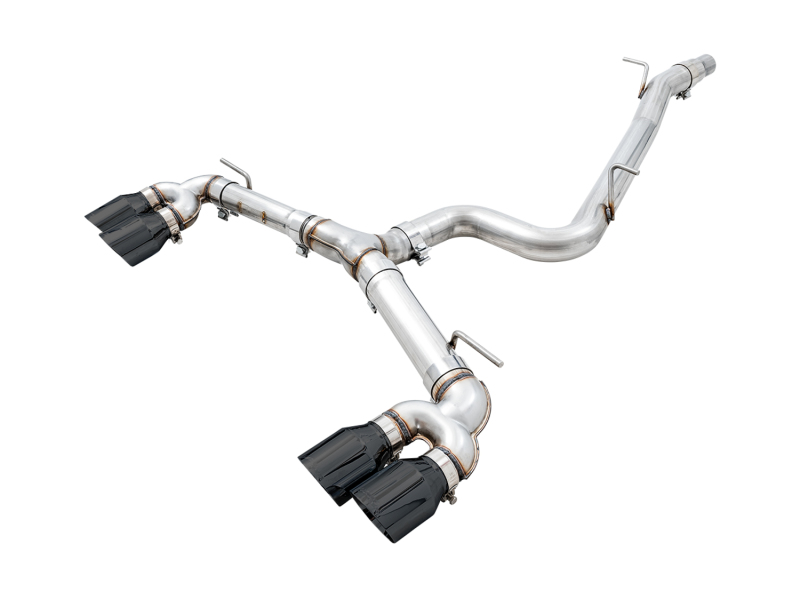 AWE Tuning Track Edition Exhaust - Diamond Black Tips (102mm) for 15-17 Volkswagen Golf R MK7
