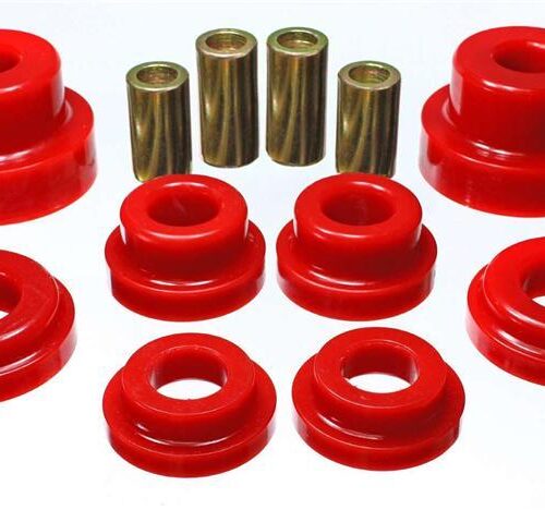 Energy Suspension 7.1117R 95-98 Nissan 240SX (S14) Red Rear Subframe Insert Set (Must reuse all metal parts) - Image 4