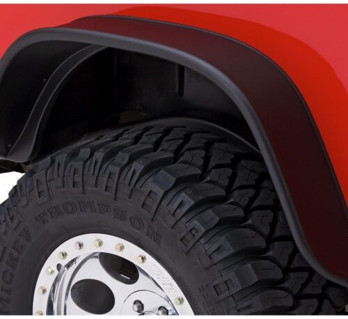 Alternative view of Bushwacker 87-95 Jeep Wrangler Flat Style Flares 4pc Excludes Renegade - Black