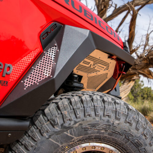 Alternative view of DV8 Offroad FDJL-01 2018+ Jeep Wrangler JL Armor Fenders w/ LED Turn Signal Lights