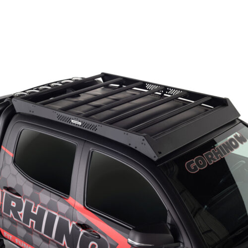 Go Rhino 5933000T 16-23 Toyota Tacoma DC Ceros Low Profile Roof Rack - Tex. Blk - Image 3