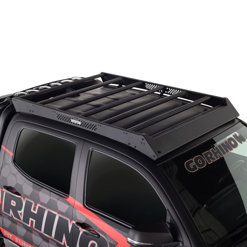 Go Rhino 5933000T 16-23 Toyota Tacoma DC Ceros Low Profile Roof Rack - Tex. Blk - Image 3