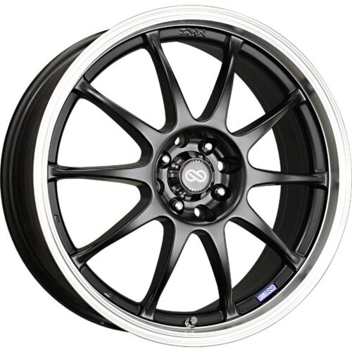 Alternative view of Enkei J10 15x6.5 4x100/108 38mm Offset 72.6mm Bore Dia Matte Black w/ Machined Lip Wheel