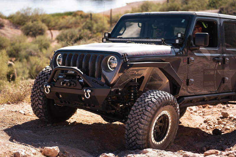 DV8 Offroad INFEND-03FB 2018+ Jeep Wrangler JL Front Inner Fenders - Black - Image 5
