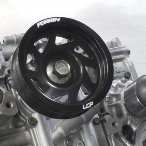 PERRIN 93-14 Subaru Impreza (Incl. 02-14 WRX) / 04-21 STI Lightened Crank Pulley - Black - Image 6