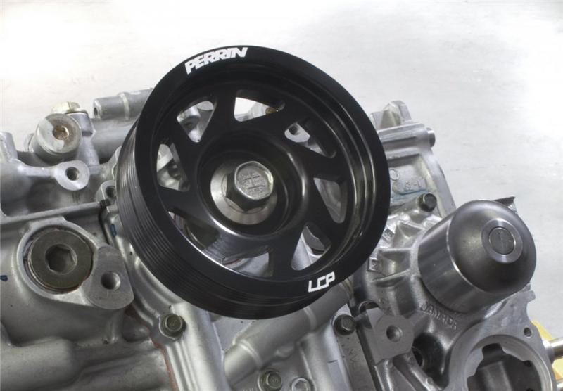 PERRIN 93-14 Subaru Impreza (Incl. 02-14 WRX) / 04-21 STI Lightened Crank Pulley - Black - Image 6