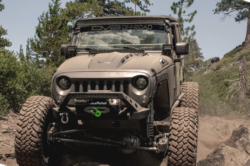 DV8 Offroad HDMB07-02 07-18 Jeep Wrangler JK Metal Heat Dispersion Hood - Primer Black - Image 10